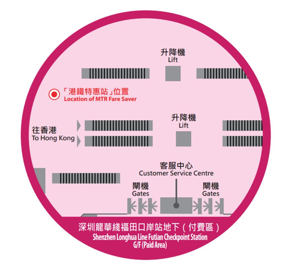 坐港鐵即日來回深圳減六元福田口岸設特惠站嘟八達通